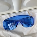 Blue cat-eye sunglasses with heart polygon frame for sun protection and street style - Windproof Blue Goggles