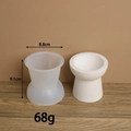 Semicircle resin silicone mold for DIY candle holder with 9.1cm height and 8.8cm diameter - Style 3 Geometric Candlestick