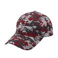 Camouflage Baseballkappe für Damen und Herren mit rot-grauem Digitalmuster - Rot Beige Digital Camo