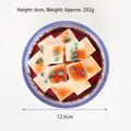 Modelo realista 1:1 de ensalada de tofu en un cuenco floral para restaurantes - Tofu al Vapor