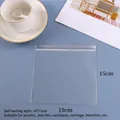 Transparent 15x15cm PVC jewelry ziplock bag for waterproof earring and accessory storage - 15*15cm/Double Layer 26 Silk