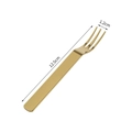 Elegante gouden roestvrijstalen fruitvork met 12,5 cm lengtemeting - Goud Eenvoudige Verpakking 2 Stuks / Goud