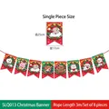 Christmas SLQ013 cartoon bunting with Santa and Reindeer figures, 3m string length - Special-Shaped Christmas Character Family Portrait Banner (SLQ013)