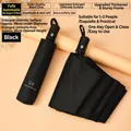 Automatic 98cm black folding umbrella with UV protection and sunscreen black coating - Automatic Uv Automatic Umbrella (black) / Gift Box Not Included