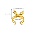 Guía detallada de dimensiones para anillo mariposa dorado de 19 mm por 21 mm - Estilo Mariposa Hueca (JZ6847)