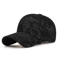 Casquette de baseball noire style urbain avec imprimé graffiti gris et sangle réglable - Réglable / Noir