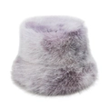 Detail van zachte lavendelkleurige faux fur vissershoed met dikke pluche textuur en glans - M (56-58cm) / Lavendel (D)