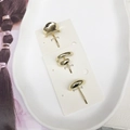 Three-piece gold metal hair clips in minimalist irregular shapes on white display card - 41# Gold 3-Piece Set