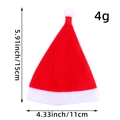 Mini plush red and white Christmas hat with size labels 15x11cm and 4g weight - Q1-27 Apple Hat (16*13cm)
