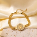 Qye2109 Portret Armband Goud