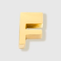 Polished gold stainless steel letter F pendant charm for DIY jewelry making - Letter F