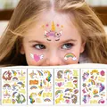 Lot de tatouages temporaires licorne pour enfants avec arc-en-ciel et détails dorés - Lot Licorne Dorure (Aléatoire)