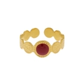 Deep Red Round Bohemian (J790)