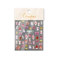 Japanese style pink Christmas nail art stickers set with tree and bow patterns - wy-19 Peach Christmas