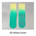Mid-calf yoga socks with yellow-green gradient and anti-slip silicone grip dots - 37-42 / Yellow-Green