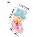 Rosa Puppe Weihnachtsstrumpf 45cm Geschenktüte mit Größen- und Gewichtsangaben - Blauer Hut Stil