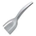 Spatola e pinza 2-in-1 in nylon grigio per girare uova e bistecche - Grigio
