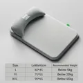 Waterproof dog bed size chart showing L, XL, XXL dimensions with built-in pillow detail - L (60*45cm) / Gray