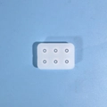 Stampo in silicone bianco per gioielli fai da te con 6 cavità circolari ad anello - Stampo Sfera a 6 Cavità con Foro (10mm) / Bianco Traslucido