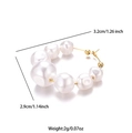 Detail showing dimensions of the gold hoop earrings with irregular freshwater pearls - Full Pearl Hoop