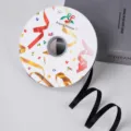 Rotolo di nastro nero da 1,1 cm di larghezza e 91 m di lunghezza per confezioni regalo festa - 1.0cmx100 Iarda / Nero