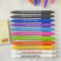 Funny 11-piece colorful ballpoint pen set with humorous and bold English slogans - Multicolor Creative Sarcastic Styles