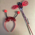 One Size Red Headband And Wand