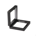 Square black PE film suspension jewelry display box for rings and earrings - Black/9*9*2cm