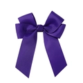 Handmade dark purple double layer grosgrain ribbon bow hair clip for children - Deep purple