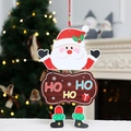 Hängende Weihnachtsmann-Deko mit HO HO HO Schild und baumelnden Stiefeln - Weihnachtsmann