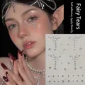 Sparkling silver acrylic star and teardrop facial rhinestones for fairy makeup look - Fairy Tears Sticker Set