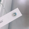 Octagon cut clear crystal stud earring with titanium steel screw back on white card - Single Piece / AB Light Pink Blue