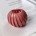 Pink matte bird nest hair clip for high ponytail styling with flexible expansion - Glossy Orange Red
