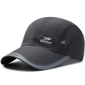 Gorra de béisbol deportiva transpirable para hombre en gris oscuro con detalles - Ajustable / gris oscuro