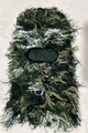 Knitted jungle camouflage balaclava with tactical distressed fringe texture for outdoors - One Size / Army Green Camouflage
