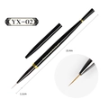 Nail art liner penseel YX-02 met 11mm tip en 15,4cm zwarte houder voor fijne details - Nagel Visvormige Liner Borstel YX02
