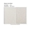 White medium silicone dish drying mat with anti-slip grooves and hanging hole, 425x315mm - Medium / White