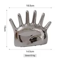 Silver hand sculpture modern living room decor 15cm high with polished metal finish - Electroplated Silver