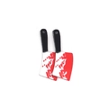 Detail of acrylic Halloween knife pendants with realistic red blood splatter patterns - Style 14 (42*18mm)