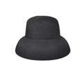 Classic black dome straw sun hat with wide brim for summer outdoor beach vacation - Black Small Brim Style