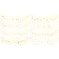 Tatouages éphémères dorés métalliques avec motifs étoiles, papillons et fleurs - Style Feuille d'Or C (8 Feuilles)