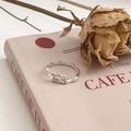 Anillo de plata con diseño de bambú y banda abierta ajustable para mujer - Estilo de Nudo de Bambú (jz274)