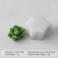 DIY 3D succulent cactus silicone mold for candle resin art with size specifications - Succulent H-0555