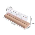 Vertical wooden jewelry display stand with transparent acrylic panels for earrings - 8-Pair Stud Earring Stand