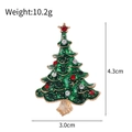Detail of Christmas tree brooch showing dimensions 4.3cm by 3.0cm and enamel finish - Style 49 (4.3*3cm)