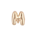 Mini KC gold bubble letter M charm for DIY minimalist necklace and jewelry accessories - Letter M / Gold