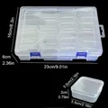 Set of 30 compartment transparent plastic storage boxes for beads and jewelry organization - 28 Grids Storage Box