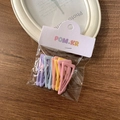 Colorful matte triangle hair clip set in five pastel candy colors on a wooden surface - Triangle / 10 Pieces Pack / Macaron Color