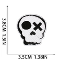 Toppa ricamata a teschio con dimensioni di 3,8 cm di altezza e 3,5 cm di larghezza - Teschio (X3UL-055-07)