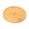 Natural round bamboo wood tray with raised edges for succulent pots or coasters - Outer Diameter 9cm Inner Diameter 8cm